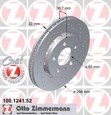 Тормозной диск ZIMMERMANN 100.1241.52