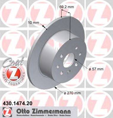 Тормозной диск ZIMMERMANN 430.1474.20