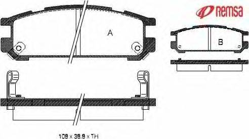 Комплект тормозных колодок, дисковый тормоз METZGER 21705