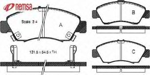 Комплект тормозных колодок, дисковый тормоз METZGER 21697