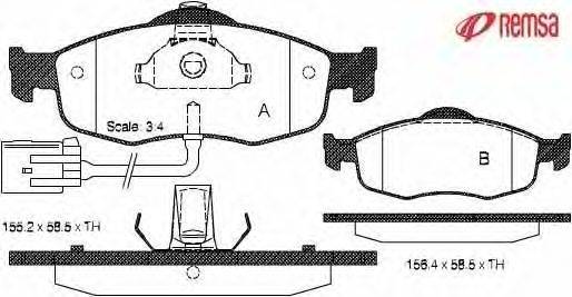 Комплект тормозных колодок, дисковый тормоз METZGER 21638