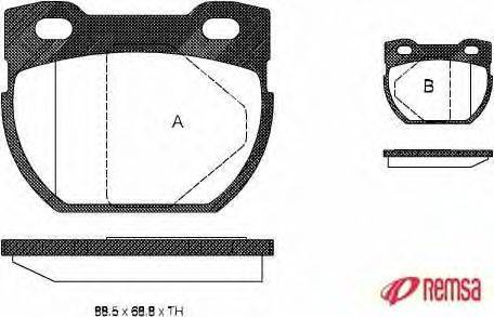 Комплект тормозных колодок, дисковый тормоз METZGER 0584.00