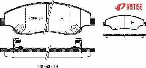 Комплект тормозных колодок, дисковый тормоз METZGER 23443