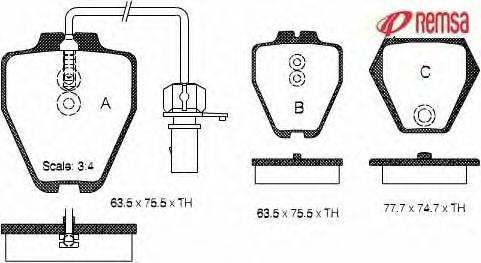 Комплект тормозных колодок, дисковый тормоз OPTIMAL 10436