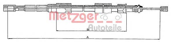 Трос, стояночная тормозная система METZGER 10720