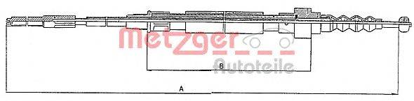 Трос, стояночная тормозная система METZGER 107403