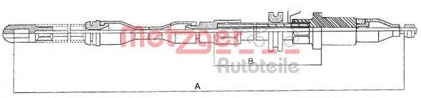 Трос, стояночная тормозная система METZGER 11.5751