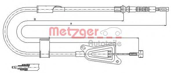 Трос, стояночная тормозная система METZGER 170123