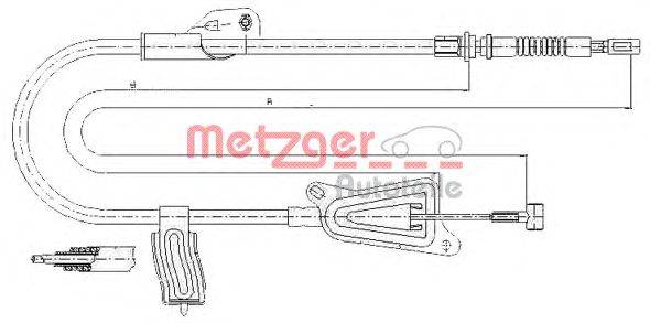 Трос, стояночная тормозная система METZGER 170124