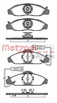 Комплект тормозных колодок, дисковый тормоз METZGER 062402