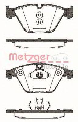 Комплект тормозных колодок, дисковый тормоз METZGER 0857.20