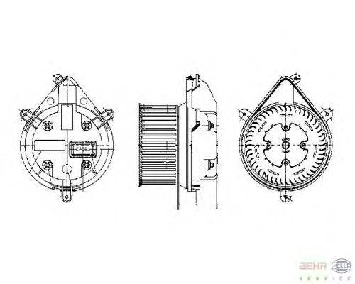 Вентилятор салона BEHR HELLA SERVICE 8EW 009 159-191