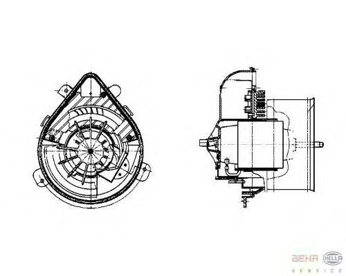 Вентилятор салона BEHR HELLA SERVICE 8EW 009 159-271
