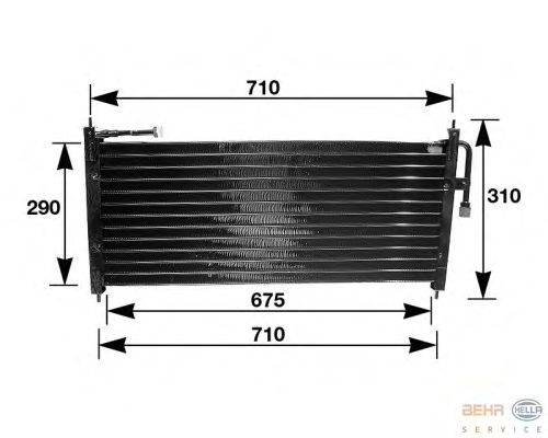 Конденсатор, кондиционер BEHR HELLA SERVICE 8FC 351 035-021