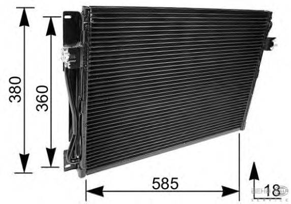 Конденсатор, кондиционер BEHR HELLA SERVICE 8FC 351 036-091