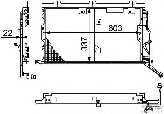 Конденсатор, кондиционер BEHR HELLA SERVICE 8FC 351 037-311