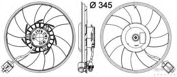 Вентилятор, охлаждение двигателя BEHR HELLA SERVICE 8EW 351 041-481