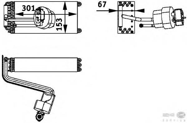 Испаритель, кондиционер BEHR HELLA SERVICE 8FV351211591