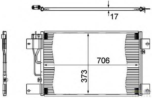 Конденсатор, кондиционер BEHR HELLA SERVICE 8FC 351 307-361