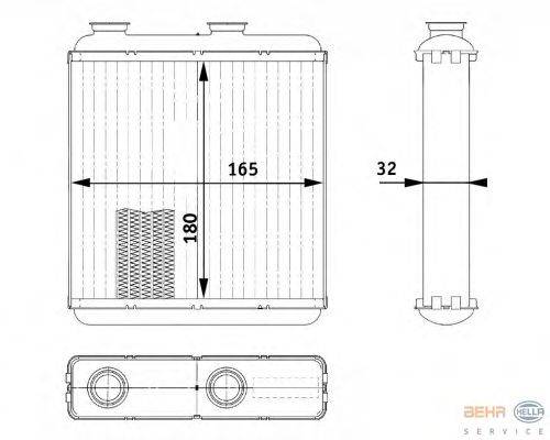 Теплообменник, отопление салона BEHR HELLA SERVICE 8FH 351 311-231