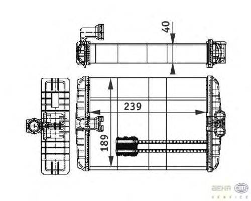 Теплообменник, отопление салона BEHR HELLA SERVICE 8FH 351 312-021