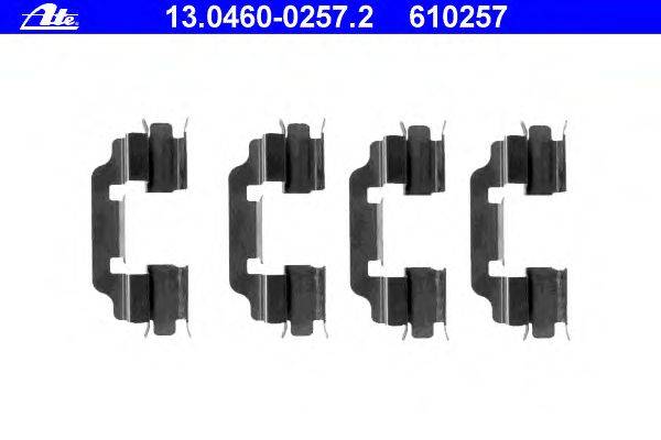 Комплектующие, колодки дискового тормоза ATE 610257