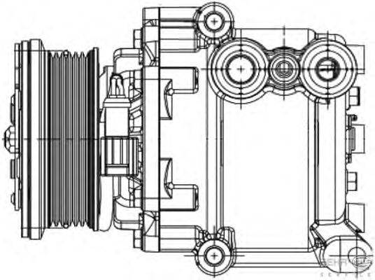 Компрессор, кондиционер BEHR HELLA SERVICE 8FK351334331