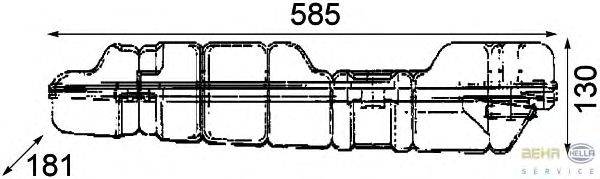 BEHR HELLA SERVICE (НОМЕР: 8MA 376 705-121) Компенсационный бак, охлаждающая жидкость
