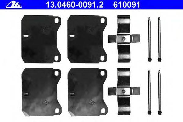 Комплектующие, колодки дискового тормоза ATE 13.0460-0091.2