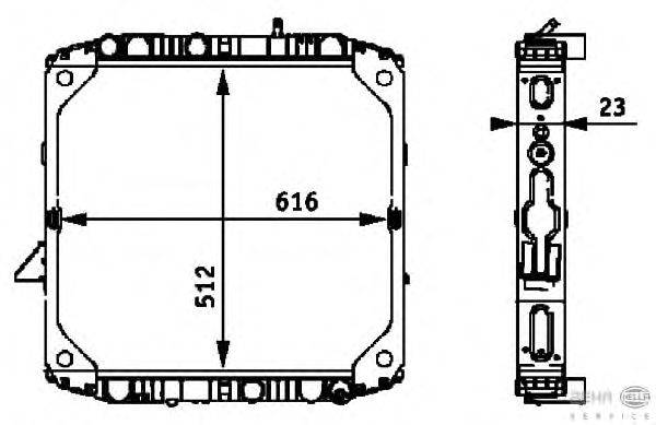 Радиатор, охлаждение двигателя BEHR HELLA SERVICE 8MK 376 710-151