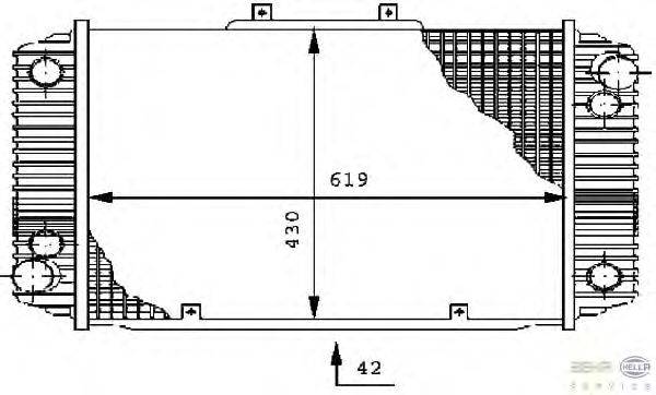Радиатор, охлаждение двигателя BEHR HELLA SERVICE 8MK 376 710-731