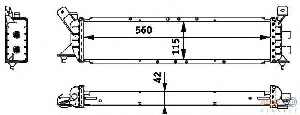 Радиатор, охлаждение двигателя BEHR HELLA SERVICE 8MK 376 721-071