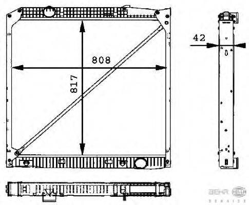 Радиатор, охлаждение двигателя BEHR HELLA SERVICE 8MK 376 721-211