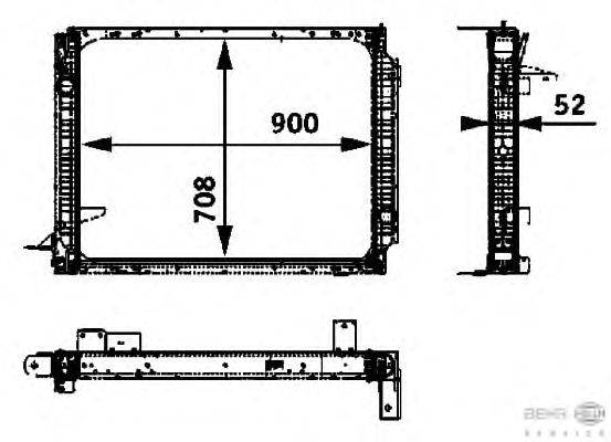Радиатор, охлаждение двигателя BEHR HELLA SERVICE 8MK 376 722-391