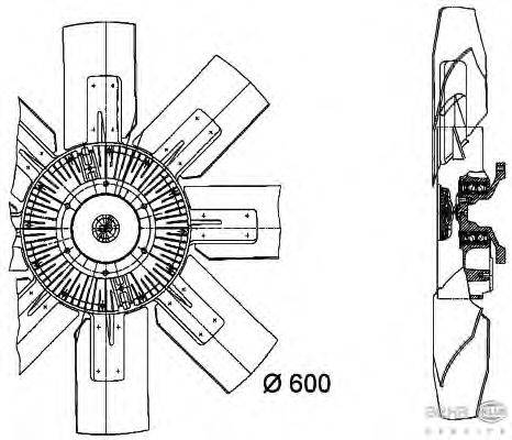 Вентилятор, охлаждение двигателя BEHR HELLA SERVICE 8MV 376 728-011