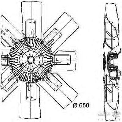 Вентилятор, охлаждение двигателя BEHR HELLA SERVICE 8MV 376 728-041