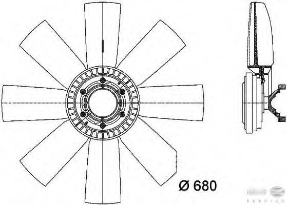 Вентилятор, охлаждение двигателя BEHR HELLA SERVICE 8MV 376 731-461