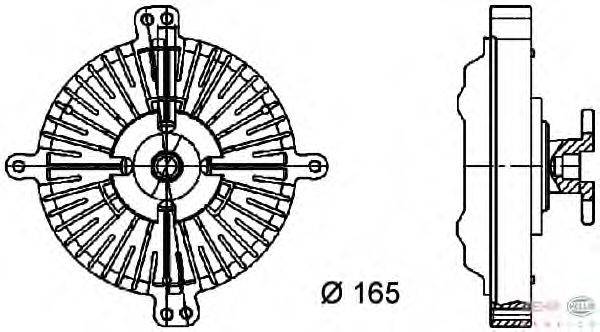 Сцепление, вентилятор радиатора BEHR HELLA SERVICE 8MV 376 733-051