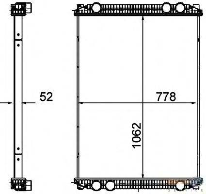 Радиатор, охлаждение двигателя BEHR HELLA SERVICE 8MK 376 761-571