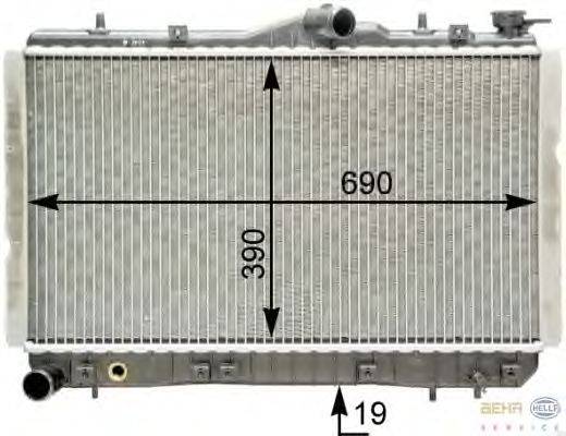 Радиатор, охлаждение двигателя BEHR HELLA SERVICE 8MK 376 763-001