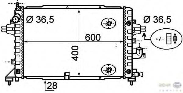 Радиатор, охлаждение двигателя BEHR HELLA SERVICE 8MK376790041