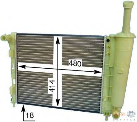 Радиатор, охлаждение двигателя BEHR HELLA SERVICE 8MK 376 790-051
