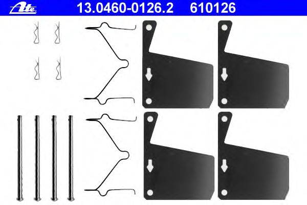 Комплектующие, колодки дискового тормоза ATE 13.0460-0126.2