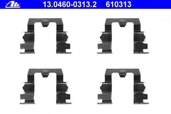 Комплектующие, колодки дискового тормоза ATE 13.0460-0313.2