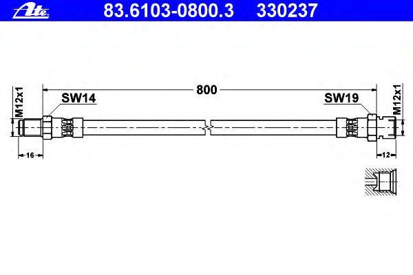 Тормозной шланг ATE 83.6103-0800.3