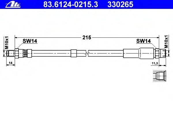Тормозной шланг ATE 330265