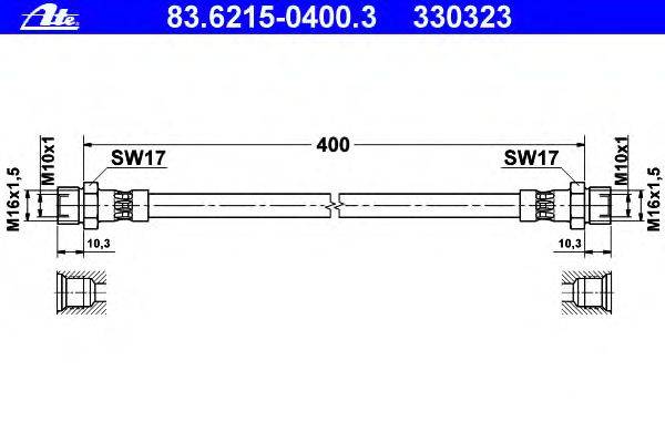 Тормозной шланг ATE 330323