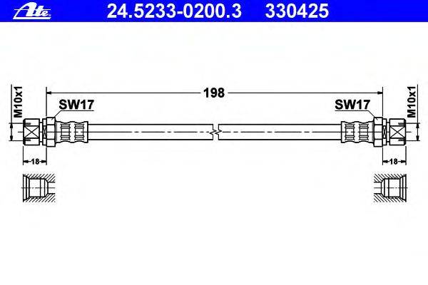 Тормозной шланг ATE 24.5233-0200.3