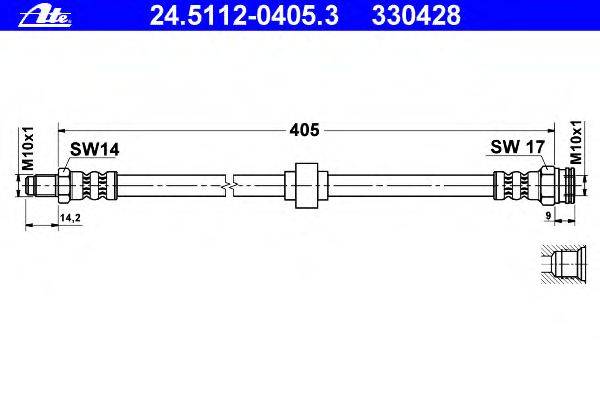 Тормозной шланг ATE 24.5112-0405.3