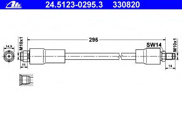 Тормозной шланг ATE 24.5123-0295.3